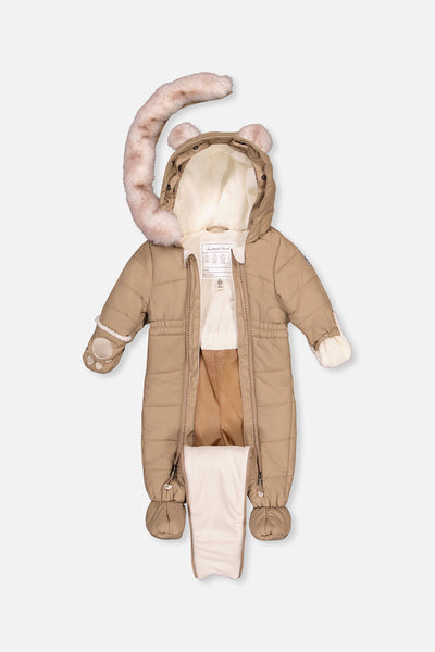 Baby One Piece Snowsuit For Car Seats Taupe - J10A602_01870