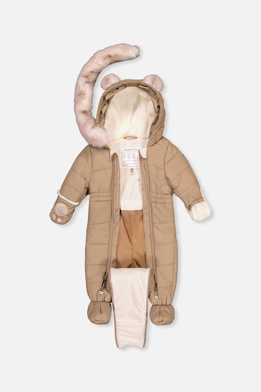 Baby One Piece Snowsuit For Car Seats Taupe - J10A602_01870