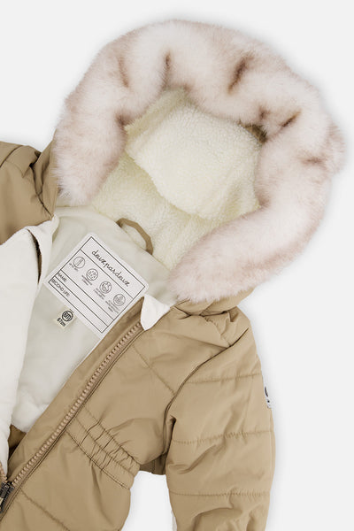 Baby One Piece Snowsuit For Car Seats Taupe - J10A602_01870