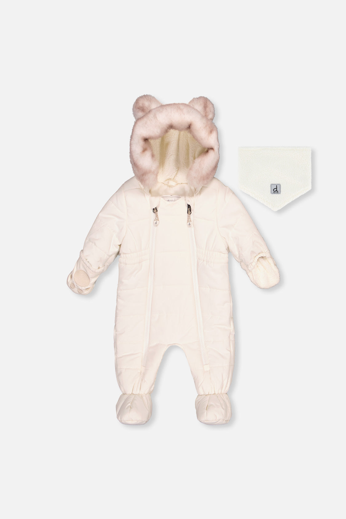 Baby One Piece Snowsuit For Car Seats Off White - J10A602_01880