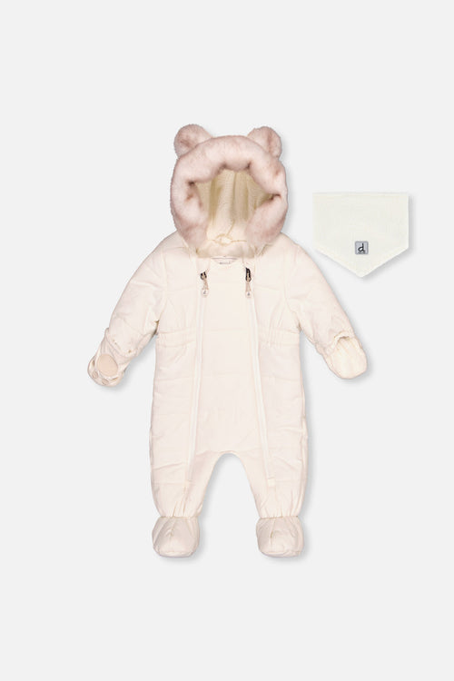 Baby One Piece Snowsuit For Car Seats Off White - J10A602_01880