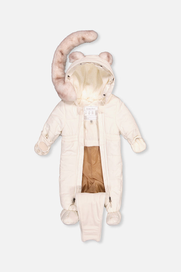 Baby One Piece Snowsuit For Car Seats Off White - J10A602_01880