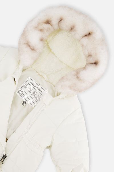 Baby One Piece Snowsuit For Car Seats Off White - J10A602_01880