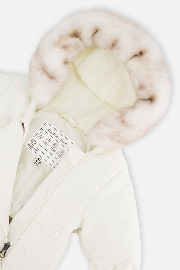 Baby One Piece Snowsuit For Car Seats Off White - J10A602_01880
