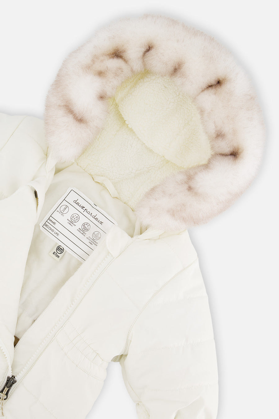 Baby One Piece Snowsuit For Car Seats Off White - J10A602_01880