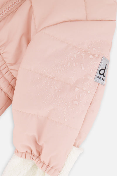 Baby One Piece Snowsuit For Car Seats Pale Dusty Pink - J10A602_06220