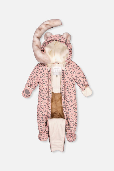 Baby One Piece Snowsuit For Car Seats Rose Leopard Print - J10A602_1J005
