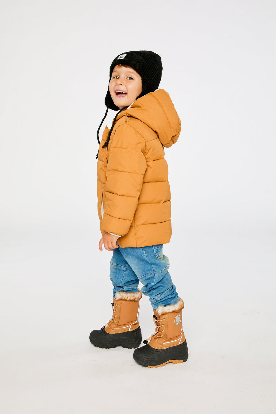 Winter Jacket Adapted For Car Seats Brown Sugar - J10B500_01740