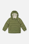 Winter Jacket Adapted For Car Seats Olive Green - J10B500_03090