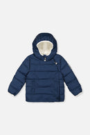 Winter Jacket Adapted For Car Seats Dark Blue - J10B500_04013