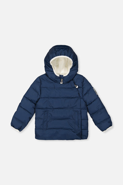 Winter Jacket Adapted For Car Seats Dark Blue - J10B500_04013