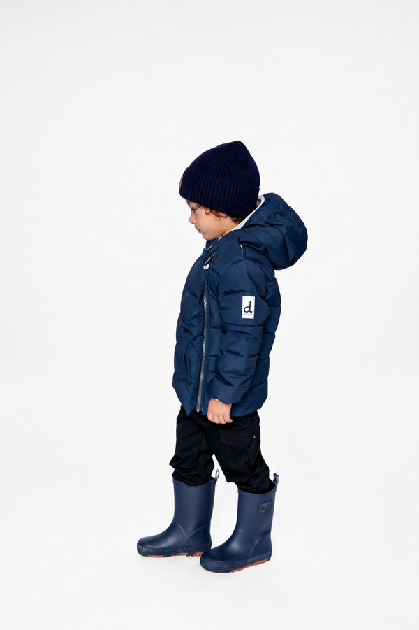 Winterjacke für Autokindersitze, dunkelblau