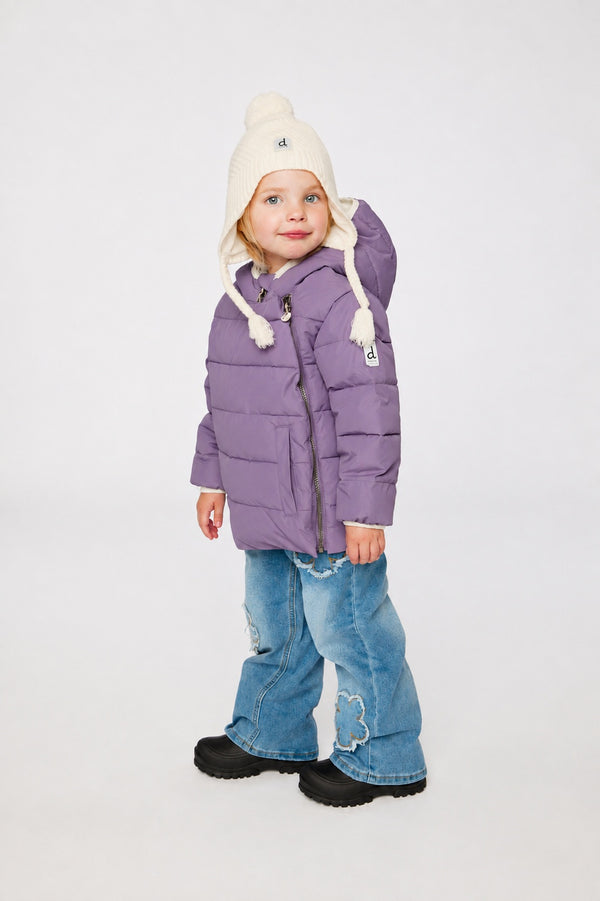 Manteau d'hiver adapté pour siège d'auto violet