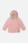 Winter Jacket Adapted For Car Seats Pale Dusty Pink - J10B500_06220