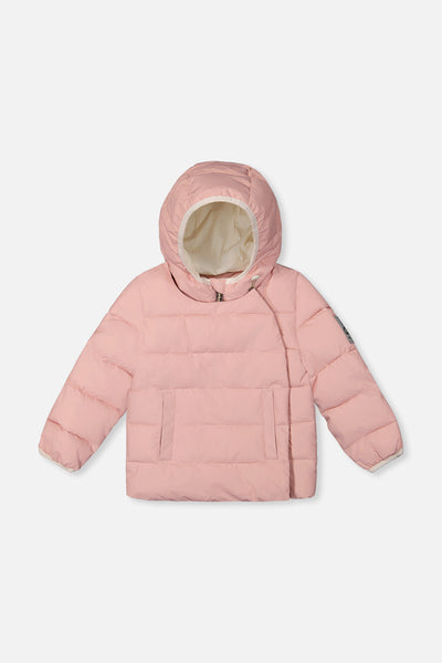 Winter Jacket Adapted For Car Seats Pale Dusty Pink - J10B500_06220
