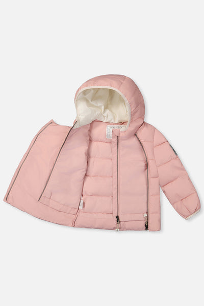Winter Jacket Adapted For Car Seats Pale Dusty Pink - J10B500_06220