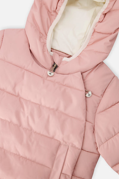 Winter Jacket Adapted For Car Seats Pale Dusty Pink - J10B500_06220