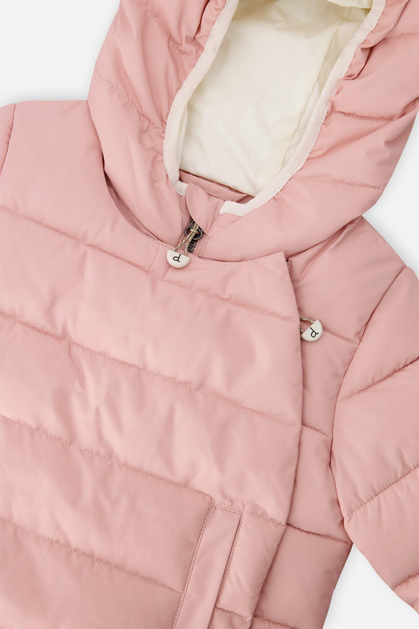Winter Jacket Adapted For Car Seats Pale Dusty Pink - J10B500_06220