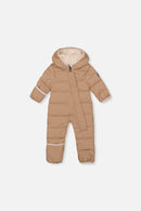 Baby Cloud One Piece Snowsuit Adapted For Car Seats Beige - J10B700_01470