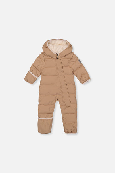 Baby Cloud One Piece Snowsuit Adapted For Car Seats Beige - J10B700_01470