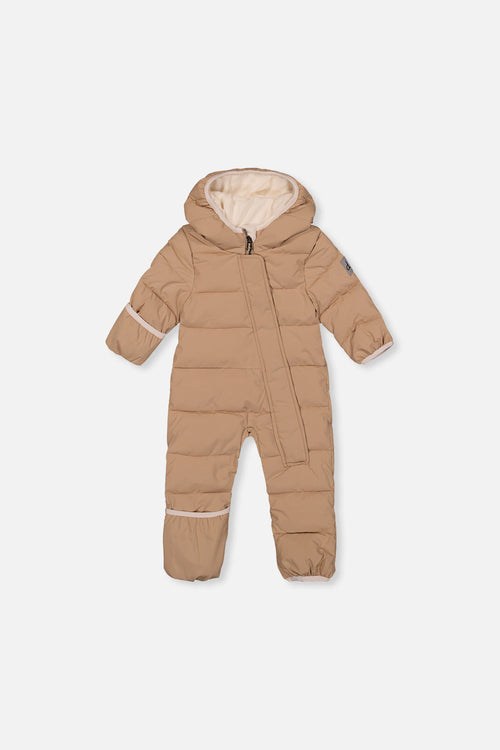 Baby Cloud One Piece Snowsuit Adapted For Car Seats Beige - J10B700_01470