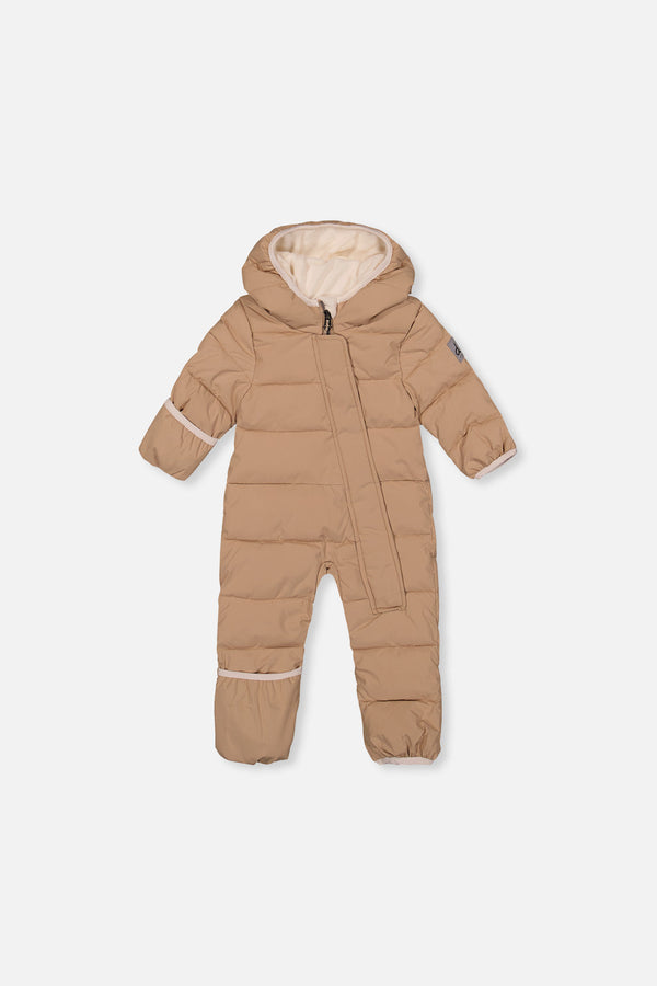 Baby Cloud One Piece Snowsuit Adapted For Car Seats Beige - J10B700_01470