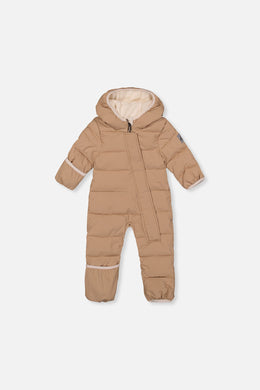 Baby Cloud One Piece Snowsuit Adapted For Car Seats Beige