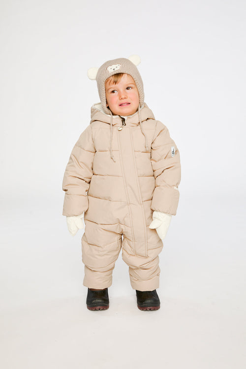 Baby Cloud One Piece Snowsuit Adapted For Car Seats Beige - J10B700_01470
