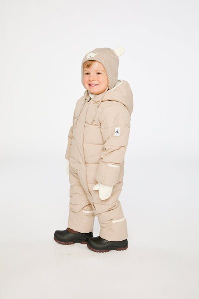 Baby Cloud One Piece Snowsuit Adapted For Car Seats Beige - J10B700_01470