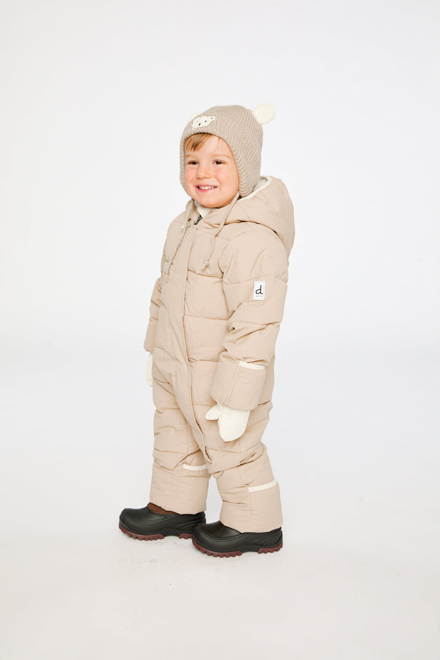 Baby Cloud One Piece Snowsuit Adapted For Car Seats Beige - J10B700_01470