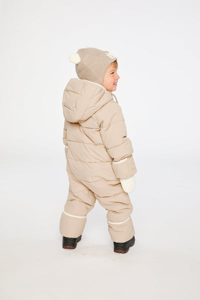 Baby Cloud One Piece Snowsuit Adapted For Car Seats Beige - J10B700_01470
