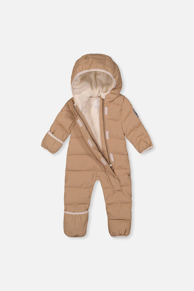 Baby Cloud One Piece Snowsuit Adapted For Car Seats Beige - J10B700_01470