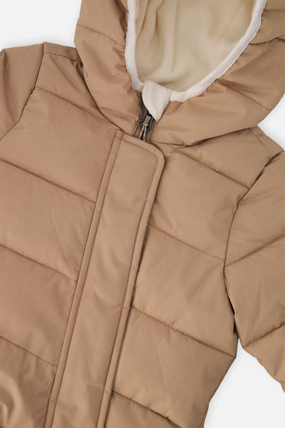 Baby Cloud One Piece Snowsuit Adapted For Car Seats Beige - J10B700_01470