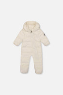 Baby Cloud One Piece Snowsuit Adapted For Car Seats Off White