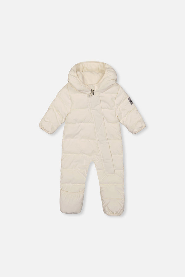 Baby Cloud One Piece Snowsuit Adapted For Car Seats Off White