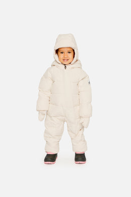 Baby Cloud One Piece Snowsuit Adapted For Car Seats Off White