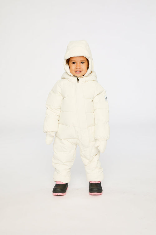 Baby Cloud One Piece Snowsuit Adapted For Car Seats Off White - J10B700_01880