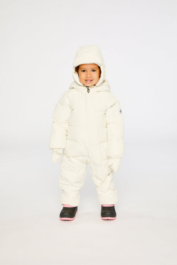 Baby Cloud One Piece Snowsuit Adapted For Car Seats Off White - J10B700_01880