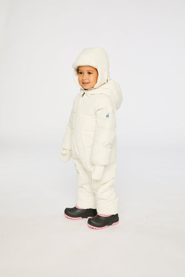 Baby Cloud One Piece Snowsuit Adapted For Car Seats Off White - J10B700_01880