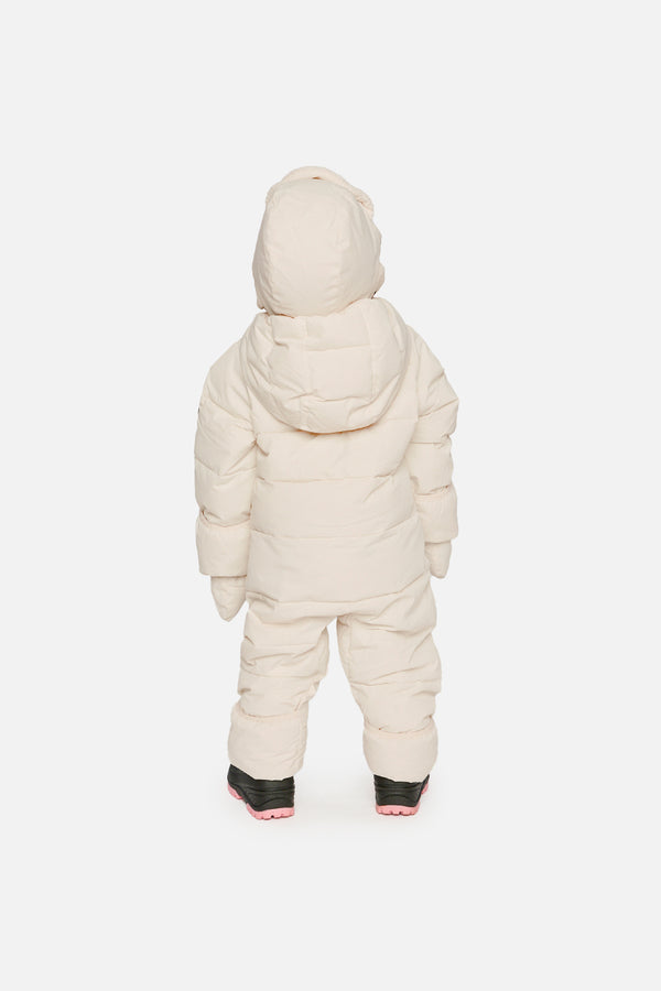 Baby Cloud One Piece Snowsuit Adapted For Car Seats Off White