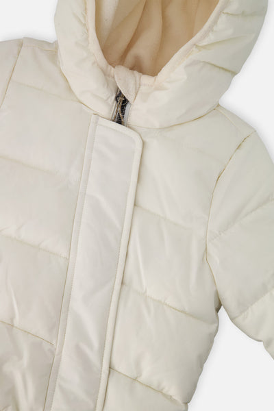 Baby Cloud One Piece Snowsuit Adapted For Car Seats Off White - J10B700_01880