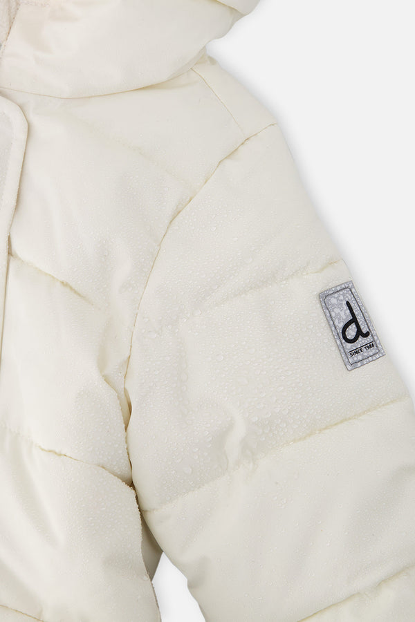 Baby Cloud One Piece Snowsuit Adapted For Car Seats Off White - J10B700_01880