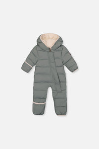 Habit de neige une pièce Baby Cloud adapté pour siège d'auto vert sauge pour bébé