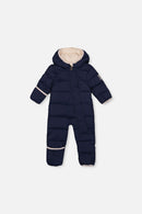 Habit de neige une pièce Baby Cloud adapté pour siège d'auto bleu foncé pour bébé