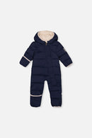 Baby Cloud One Piece Snowsuit Adapted For Car Seats Dark Blue - J10B700_04013