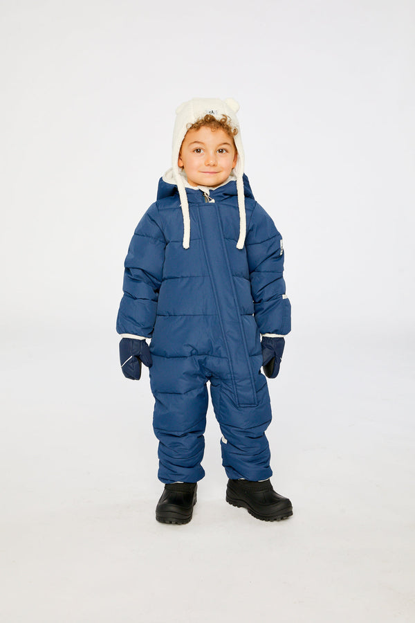 Baby Cloud One Piece Snowsuit Adapted For Car Seats Dark Blue - J10B700_04013