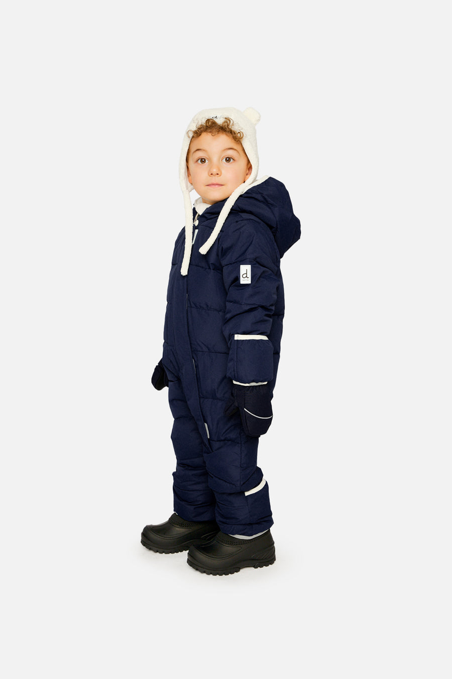 Habit de neige une pièce Baby Cloud adapté pour siège d'auto bleu foncé pour bébé