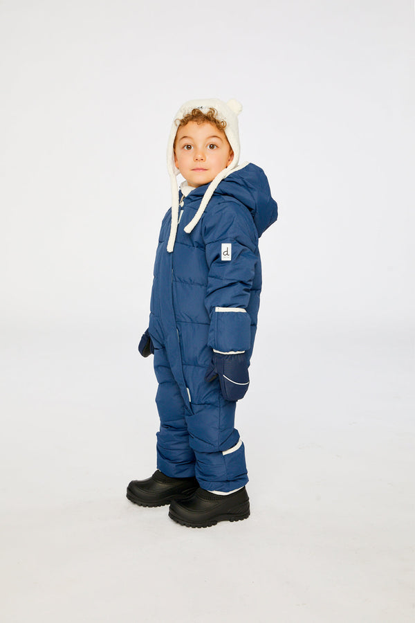 Baby Cloud One Piece Snowsuit Adapted For Car Seats Dark Blue - J10B700_04013