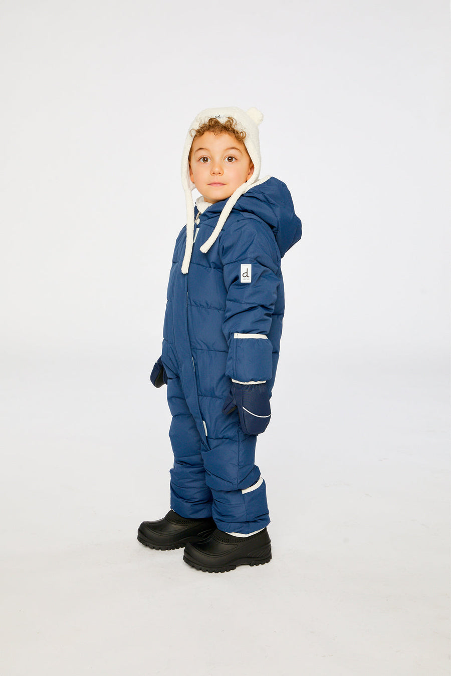 Baby Cloud One Piece Snowsuit Adapted For Car Seats Dark Blue - J10B700_04013