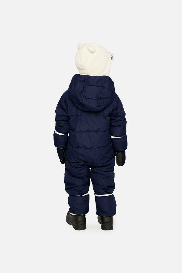 Habit de neige une pièce Baby Cloud adapté pour siège d'auto bleu foncé pour bébé